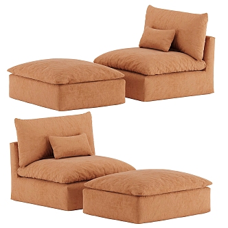 Modern single sofa 3d model