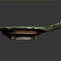 Green Ceramic Frying Pan With Handle And Shiny Surface For Kitchen Use