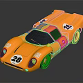 Yellow Racing Car With Number 28 And Sleek Aerodynamic Design Features