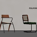 Poliform Contemporary Chairs Featuring Wooden Frames And Upholstered Seats