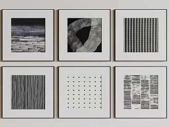 Modern Hanging Paintings 3d model