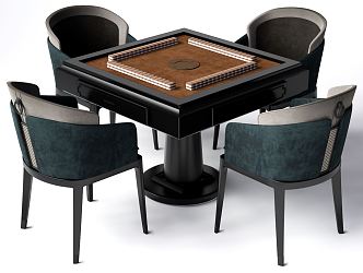 New Chinese Mahjong Table and Chair Mahjong Table 3d model