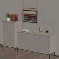 Modern Entrance Cabinet Decorative Cabinet Bucket Cabinet 3d model