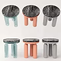 Nordic Round Table Side Table Coffee Table Round Table Coffee Table Decorative Table Display Table 3d model