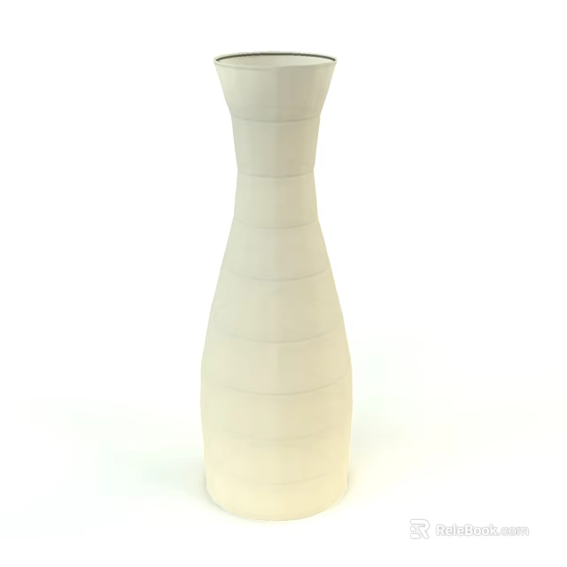 White Modern Floor Lamp With Spiral Textured Design For Living Room 3d model 