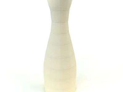 White Modern Floor Lamp With Spiral Textured Design For Living Room 3d model