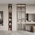 Modern wardrobe cloakroom dressing table 3d model