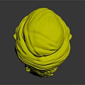 Elderly Man Character With Red Turban White Beard And Detailed 3D Digital Sculpture