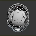 White Riddell Football Helmet With Protective Facemask And Sports Equipment Design