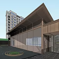 modern demonstration area 3d model