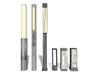 Modern Outdoor Lights With Various Styles And Different Heights For Exterior Use 3d model