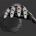 Modern Manipulator Robot Arm Mechanical Arm Robot Arm Robot Head 3d model