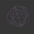 Abstract Sphere Structure With Hair Like Lines And Organ Inspired Design On White Background