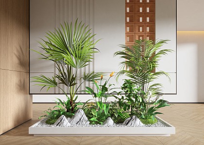 Modern Indoor Landscape Landscaping Landscape Setches Indoor Landscape Indoor Landscape Bryophytes Plant Heap 3d model