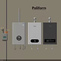 Poliform Household Water Heaters with Digital Display Multiple Colors and Modern Design Features