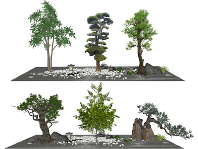 modern tree landscape tree arbor model