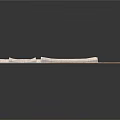 Rolled Strips in White and Brown for Craft Projects and Home Decor Use