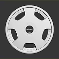 Car Tire With Polished Silver Alloy Wheel And Black Rubber Design