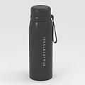 Black Insulated Water Bottle with IDEAL GESTURE Text and Carry Loop 3d model