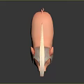 Smiling Pink Pig 3D Model Wearing Decorative Helmet With Feather Plume Design