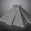 Detailed Ancient Stepped Pyramid Structure With Stone Layers And Top Platform