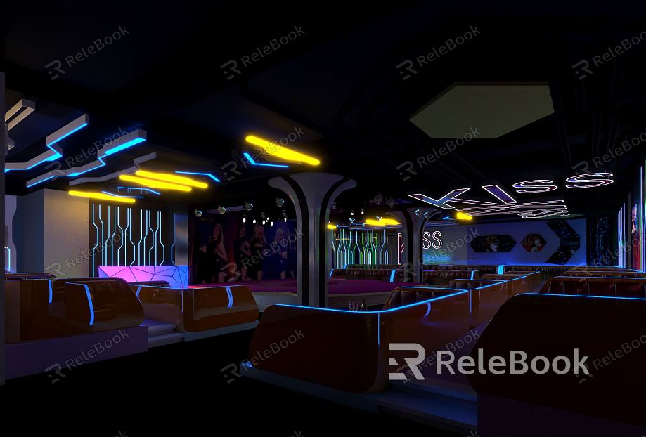 Postmodern Bar Night Bar Ballroom model