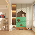 Modern Wooden Multi Level Cat Tree with Perch Scratching Areas and Indoor Pet Furniture