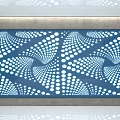 Modern Decorative Background Wall With Blue White Dot Geometric Art Design And Gray Frame