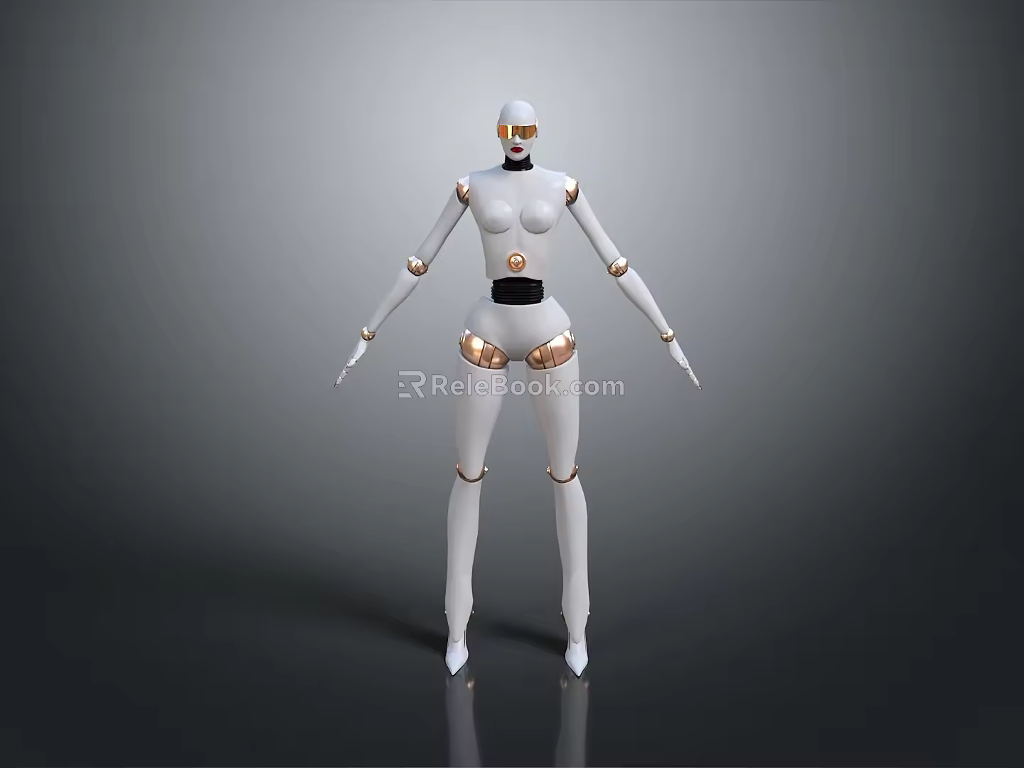 Robot Assistant Small Robot Butler Robot Butler Figure Game Figure 3d model