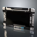 Black Industrial Computer Terminal With Silver Bezel Metal Bracket And Blue Light Strip MDR 6600