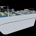 Detailed Sand Table Model With Wind Turbines Power Facilities And Buildings Layout Design