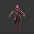 3D Realistic Humanoid Character In Tactical Combat Suit With Utility Gear And Red Boots