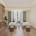 Modern Beauty Salon Interior With Soft Lighting Curved Walls And Reception Area
