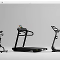 Modern Multifunctional Fitness Equipment Including Treadmill Exercise Bike Rowing Machine And Dumbbell Rack