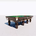 Sturdy Billiard Table Sports Equipment With Green Felt Surface And Colored Billiard Balls