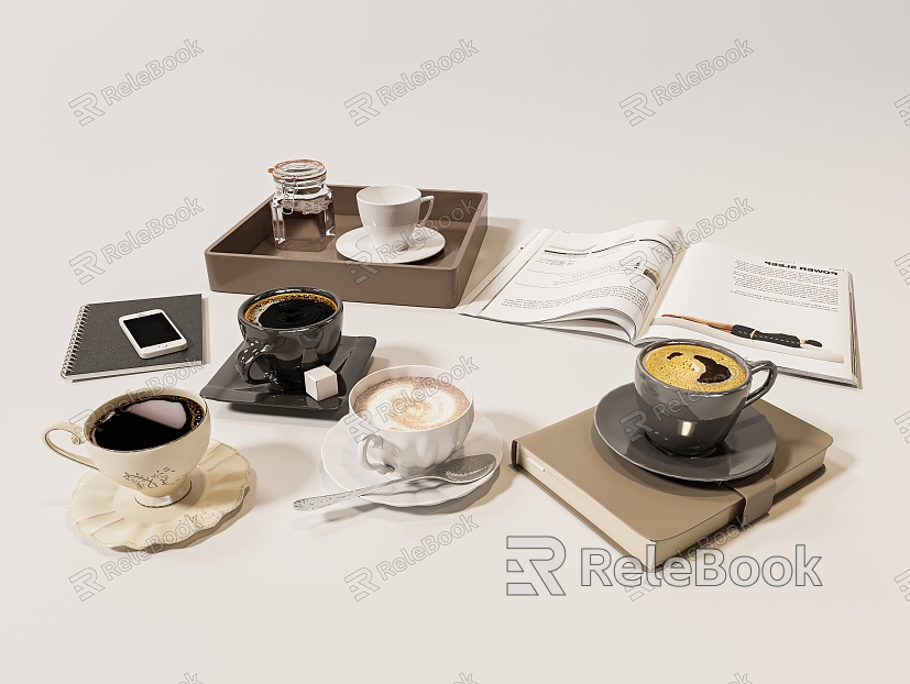 Modern Coffee Cup Coffee Cup Cup Decorative Ornaments model