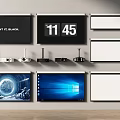 Modern projection curtain electric curtain projector projection 3d model