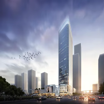 modern office building super high-rise office building hotel apartment building commercial complex 3d model