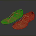 Orange Flat Casual Sandals With Cross Straps And Cutout Design For Daily Wear