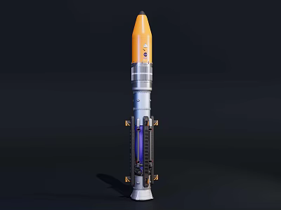 launch vehicle starship 3d model