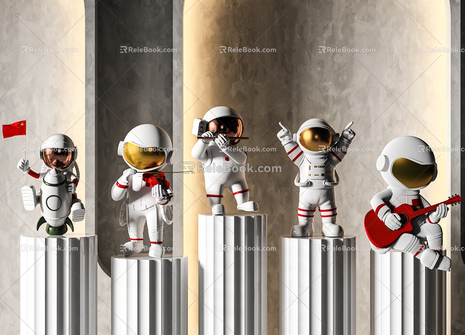 Ornaments Astronauts Ornaments Astronauts Ornaments 3d model