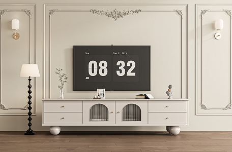 French TV cabinet 3d model