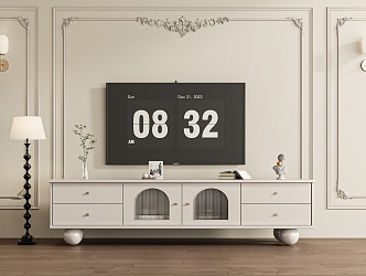 French TV cabinet 3d model