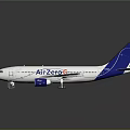 AirZeroG Modern Commercial Airliner With White Body Blue Tail And Engines