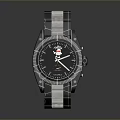 Stylish Black Silver Wrist Watch With Sleek Dial And Fashionable Strap Design