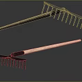 Modern rake refers to rake farming tools 3d model