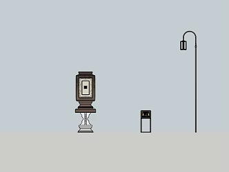 New Chinese Street Lamp 3d model