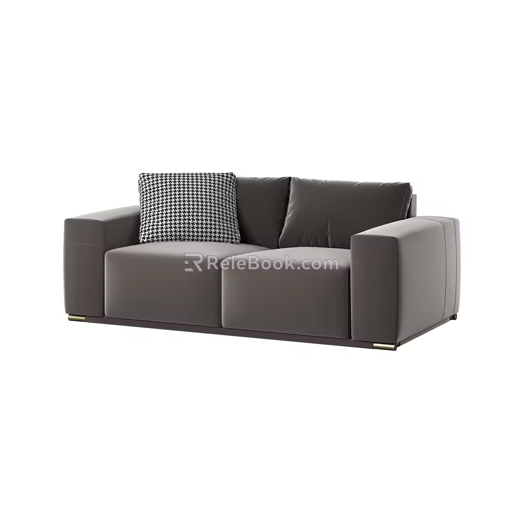 Modern double sofa 3d model
