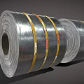 Building Construction Material Silver Metal Coils With Yellow Tapes And Rolled Design For Construction