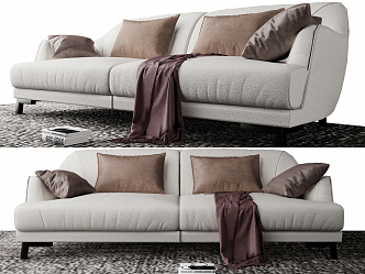 Modern double sofa 3d model